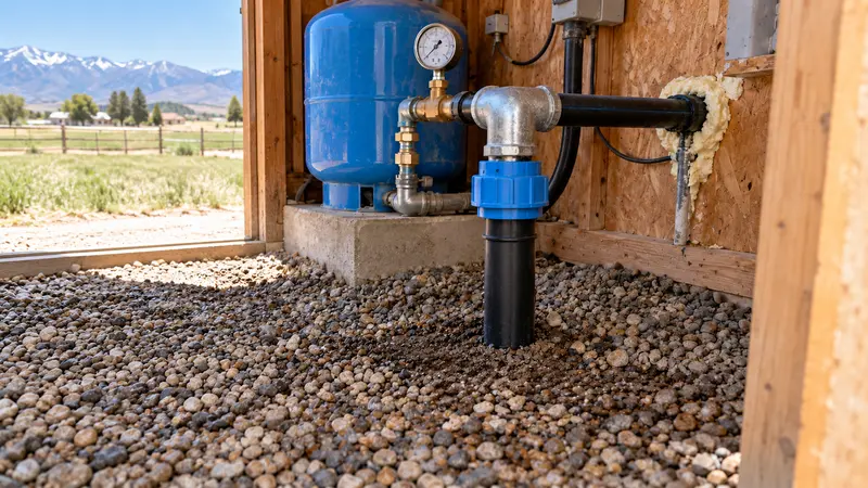 Dry repaired buried-line entry after service