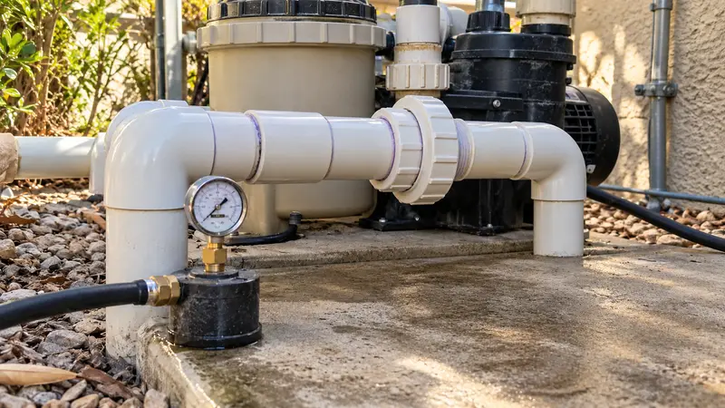 Dry repaired return-line union on the same equipment pad