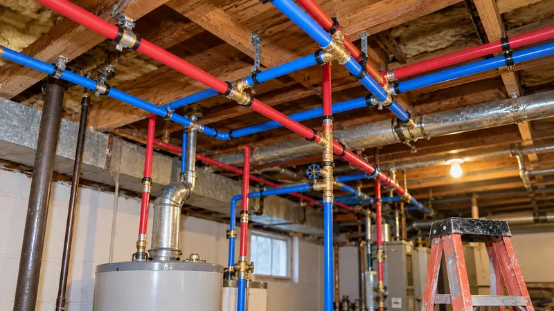 Supported PEX supply lines after repiping