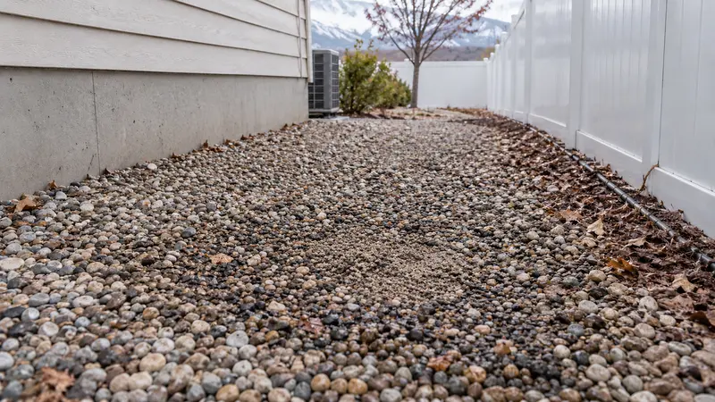 Dry repaired buried service line beneath the same path
