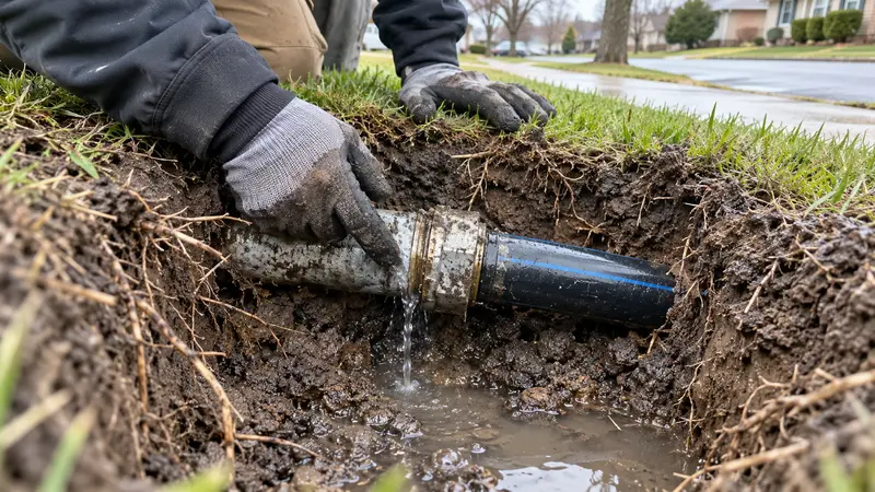 Old service-line transition before a second water line repair